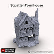 Squatter Townhouse - Shadowfey Ruins, DnD, Pathfinder 15mm, 28mm, 32mm, wargaming terrain, modular building, D&D bolt action