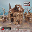 Squatter Townhouse - Shadowfey Ruins, DnD, Pathfinder 15mm, 28mm, 32mm, wargaming terrain, modular building, D&D bolt action
