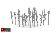 Impaled Skeletons - Shadowfey Ruins, DnD, Pathfinder, 15mm, 28mm, 32mm, wargaming terrain, scatter, D&D, graveyard, cemetery