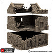 Ruined Norman Keep - King and Country, DnD, Pathfinder, 15mm, 28mm, 32mm, wargaming terrain, scatter scenery D&D medieval castle
