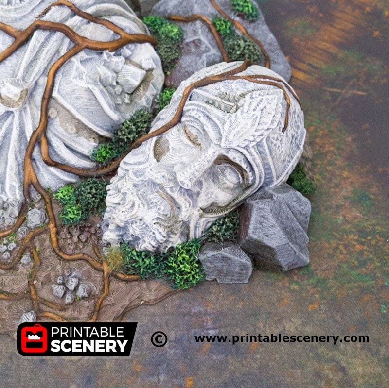 Giant Statue - Shadowfey Wilds, DnD 5E, Pathfinder 2E 15mm, 28mm, 32mm, wargaming terrain, scatter scenery, D&D bolt action,