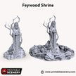 Feywood Shrine - Shadowfey Wilds, DnD 5E, Pathfinder 2E 15mm, 28mm, 32mm, wargaming terrain, scatter scenery, D&D bolt action,