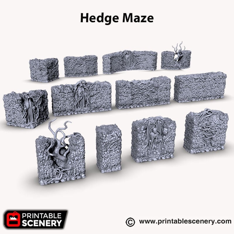 Hedge Maze - Shadowfey Wilds, DnD 5E, Pathfinder 2E 15mm, 28mm, 32mm, wargaming terrain, scatter scenery, D&D bolt action