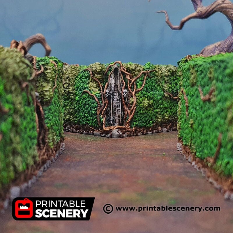 Hedge Maze - Shadowfey Wilds, DnD 5E, Pathfinder 2E 15mm, 28mm, 32mm, wargaming terrain, scatter scenery, D&D bolt action