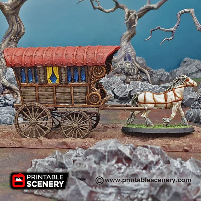 Traveller's Camp - Shadowfey Wilds, DnD 5E, Pathfinder 2E 15mm, 28mm, 32mm, wargaming terrain, scatter scenery, D&D bolt action