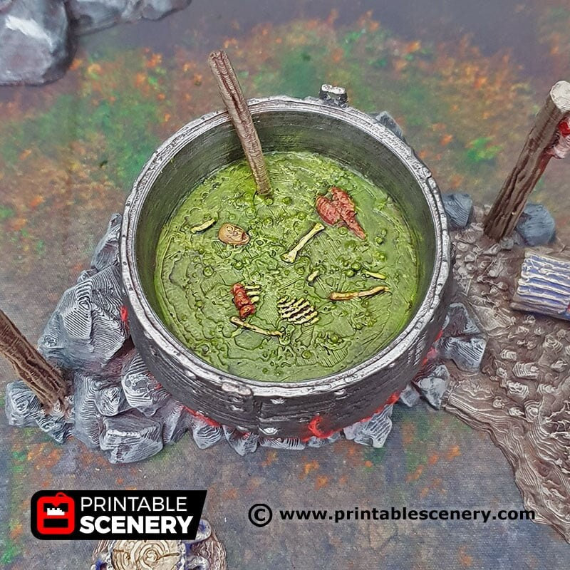 Hag's Cauldron - Shadowfey Wilds, DnD 5E, Pathfinder 2E 15mm, 28mm, 32mm, wargaming terrain, scatter scenery, D&D bolt action