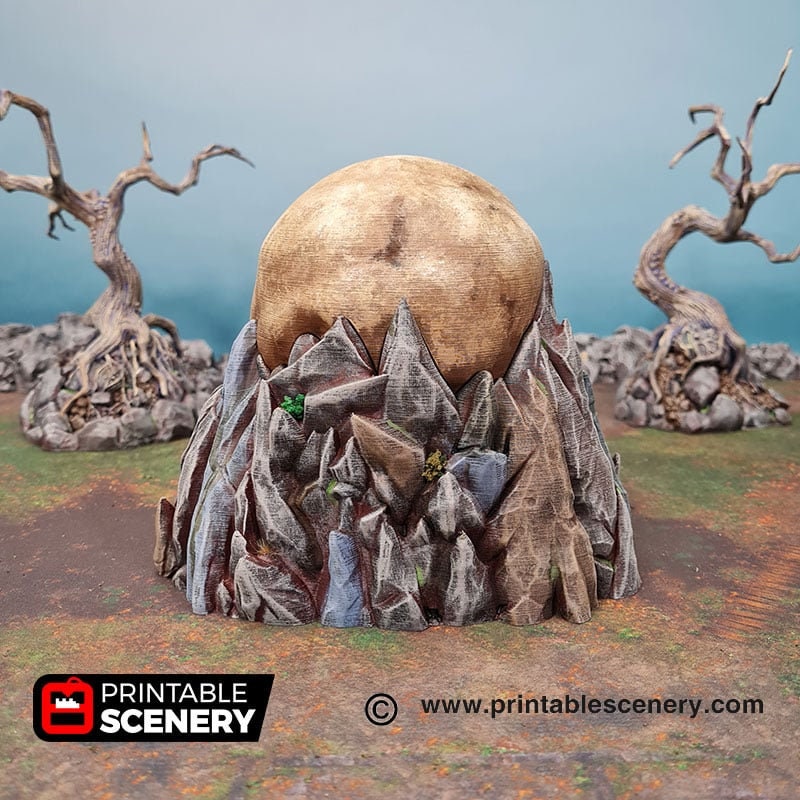 Titan Skull Cave - Shadowfey Wilds, DnD 5E, Pathfinder 2E 15mm, 28mm, 32mm, wargaming terrain, scatter scenery, D&D bolt action