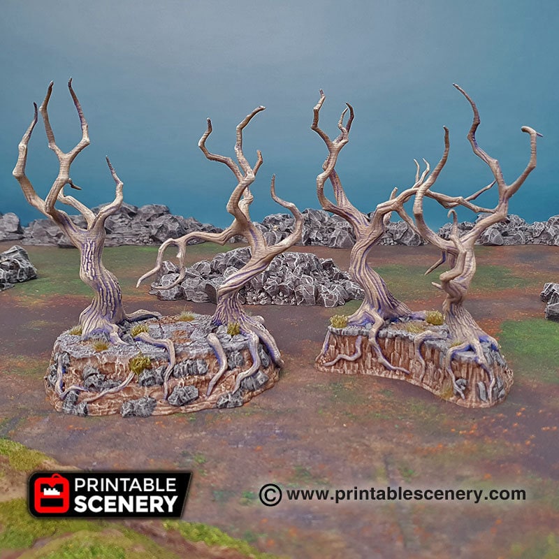 Gloomy Gully - Shadowfey Wilds, DnD 5E, Pathfinder 2E 15mm, 28mm, 32mm, wargaming terrain, scatter scenery, D&D bolt action