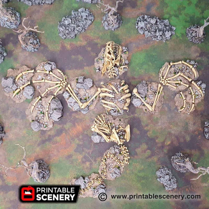Dragon's Graveyard - Shadowfey Wilds, DnD 5E, Pathfinder 2E 15mm, 28mm, 32mm, wargaming terrain, scatter scenery, D&D bolt action