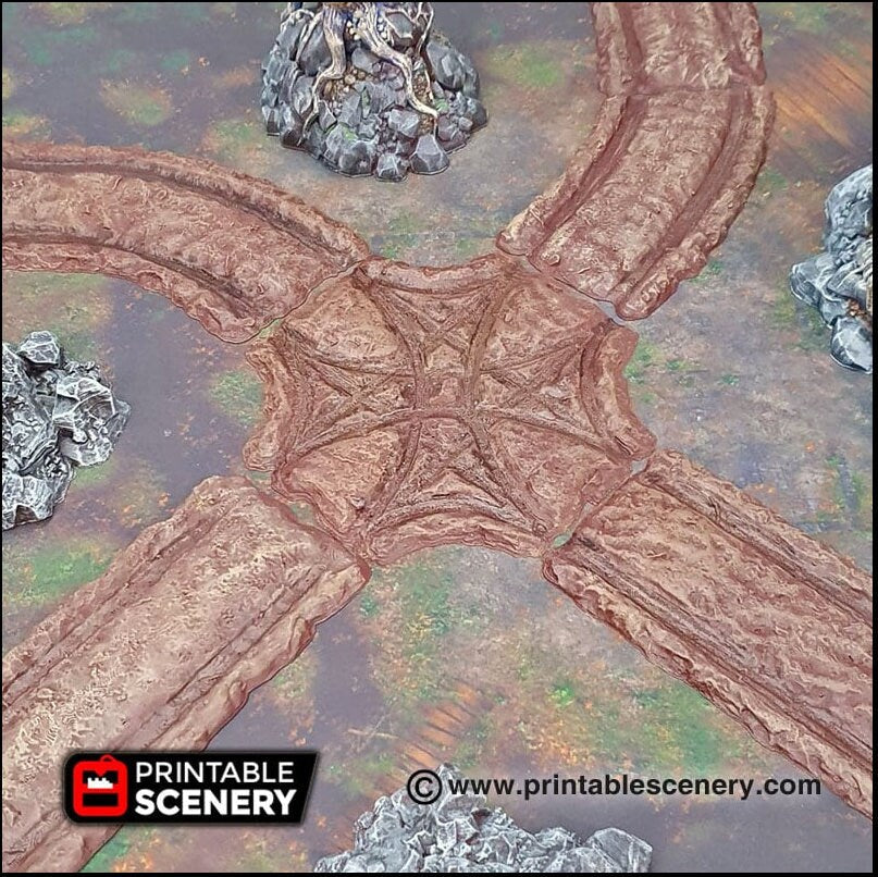 Forest Cart Tracks 12pc - Shadowfey Wilds, DnD 5E, Pathfinder 2E 15mm, 28mm, 32mm, wargaming terrain, scatter scenery, D&D