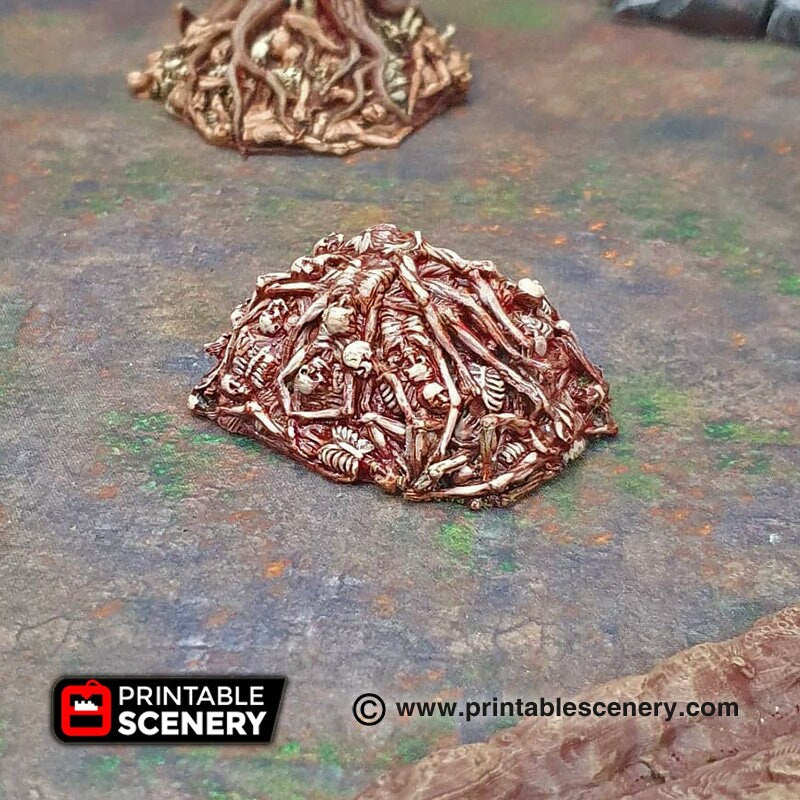 Corpse Piles - Shadowfey Wilds, DnD 5E, Pathfinder 2E 15mm, 28mm, 32mm, wargaming terrain, scatter scenery, D&D