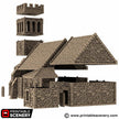 Norman Church - King and Country, DnD 5E, Pathfinder 2E 15mm, 28mm, 32mm, wargaming terrain, scatter scenery D&D medieval classic