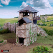 Ruined Black Rock Keep - King and Country, DnD, Pathfinder, 15mm, 28mm, 32mm, wargaming terrain, scatter scenery D&D medieval