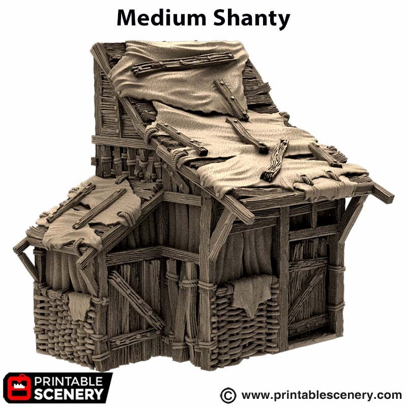 Medium Shanty - King and Country, DnD, Pathfinder, 15mm, 28mm, 32mm, wargaming terrain, scatter scenery D&D medieval