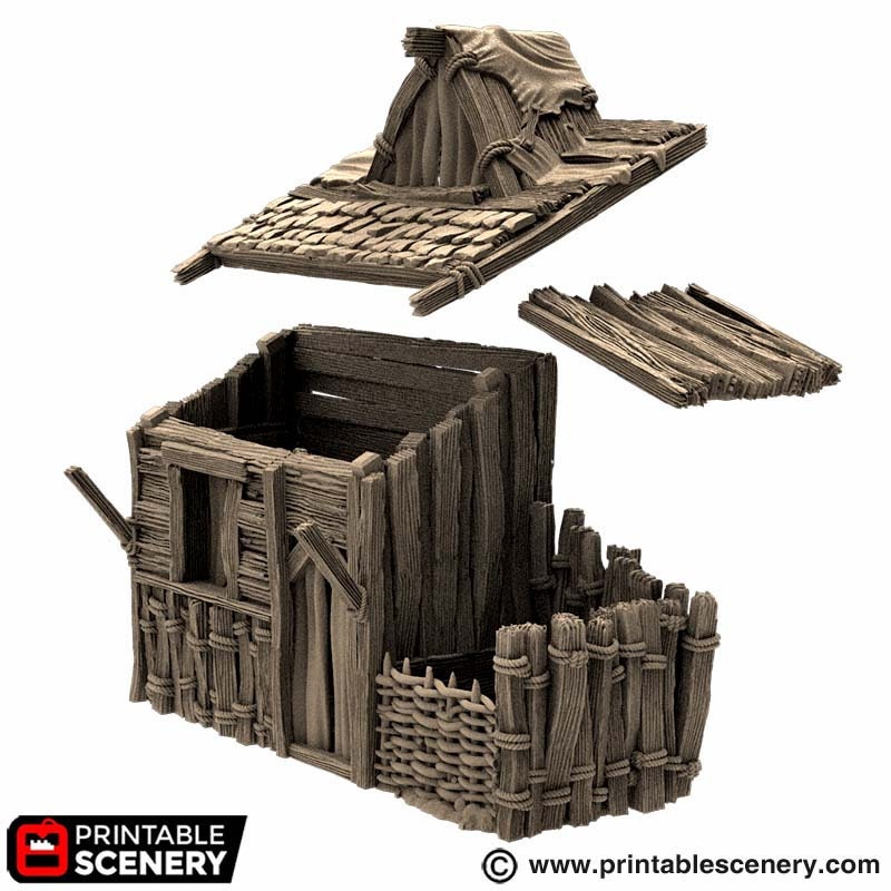 Small Shanty - King and Country, DnD, Pathfinder, 15mm, 28mm, 32mm, wargaming terrain, scatter scenery D&D medieval