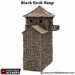 Black Rock Keep - King and Country, DnD, Pathfinder, 15mm, 28mm, 32mm, wargaming terrain, scatter scenery D&D medieval
