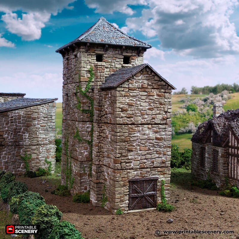 Black Rock Keep - King and Country, DnD, Pathfinder, 15mm, 28mm, 32mm, wargaming terrain, scatter scenery D&D medieval