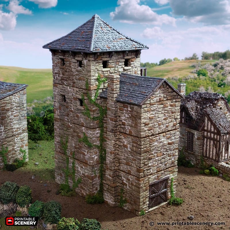 Black Rock Keep - King and Country, DnD, Pathfinder, 15mm, 28mm, 32mm, wargaming terrain, scatter scenery D&D medieval