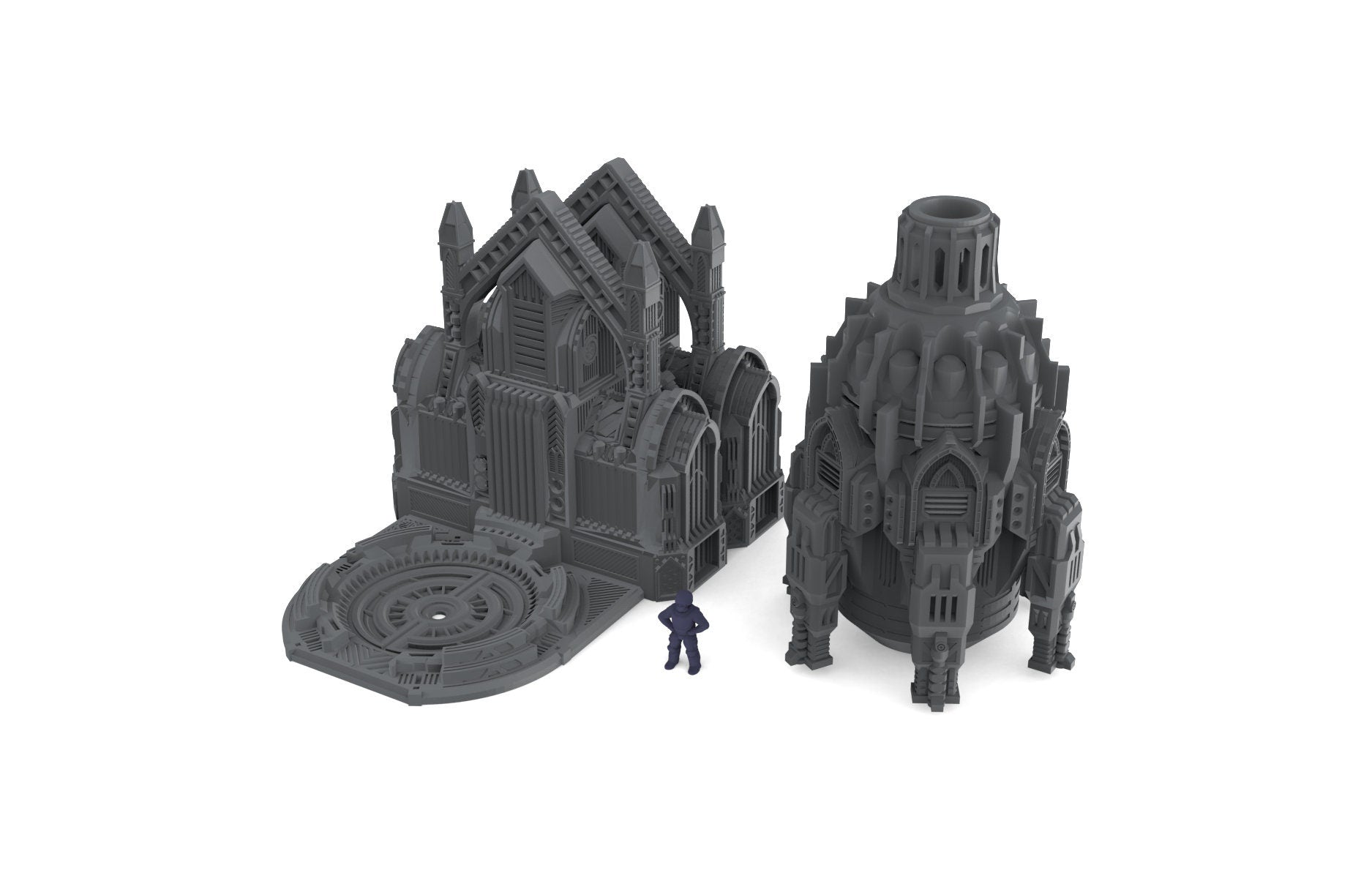 Terra Forma Facility - Gothic Scifi terrain - Infinity, Legion, Sci-fi, Scifi, Cyberpunk, tabletop, Scatter Scenery 32mm 28mm