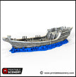 Dhow - The Lost Ships, DnD 5E, Pathfinder 2E 15mm 28mm 32mm, wargaming terrain, scatter scenery, D&D age of sail pirate