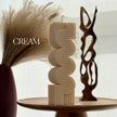 Large Ribbed Pillar Candle | Modern Soy Wax Candle, Home Decor
