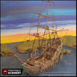 The Galleon - The Lost Ships, DnD 5E, Pathfinder 2E 15mm 28mm 32mm, wargaming terrain, scatter scenery, D&D age of sail pirate