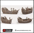 The Undead Fluyt - The Lost Ships, DnD 5E, Pathfinder 2E 15mm 28mm 32mm, wargaming terrain, scatter scenery D&D age of sail pirate