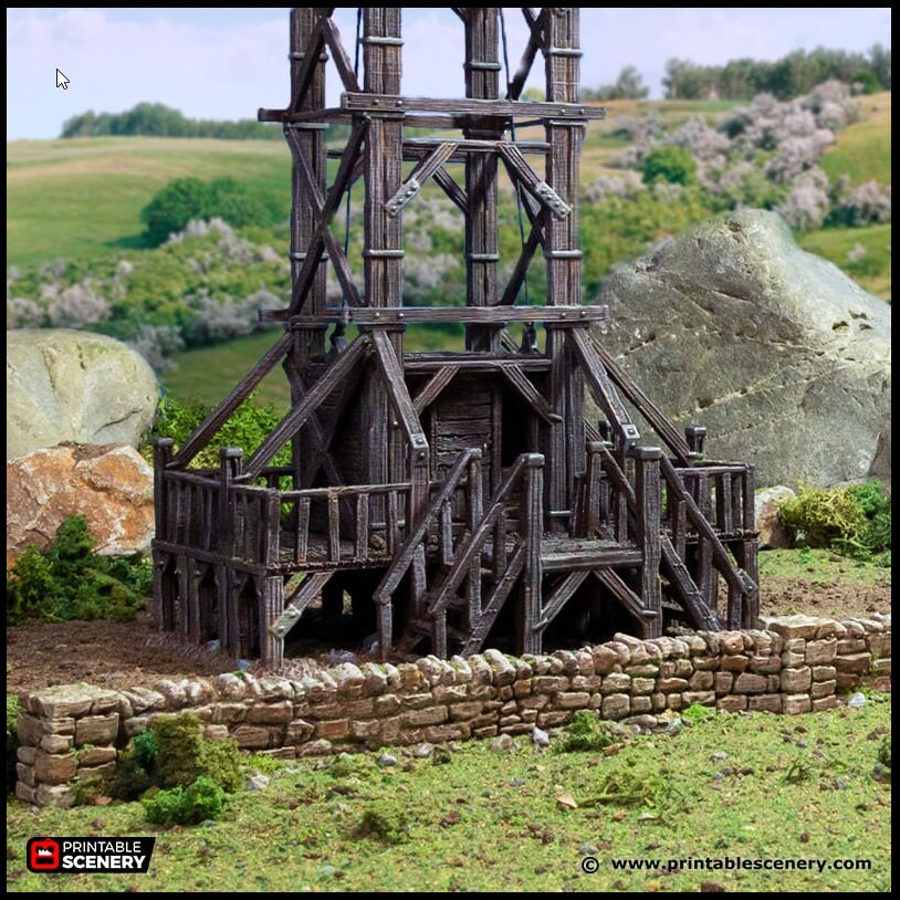 Quarry Elevator - King and Country, DnD, Pathfinder, 15mm, 28mm, 32mm, wargaming terrain, scatter scenery D&D medieval castle