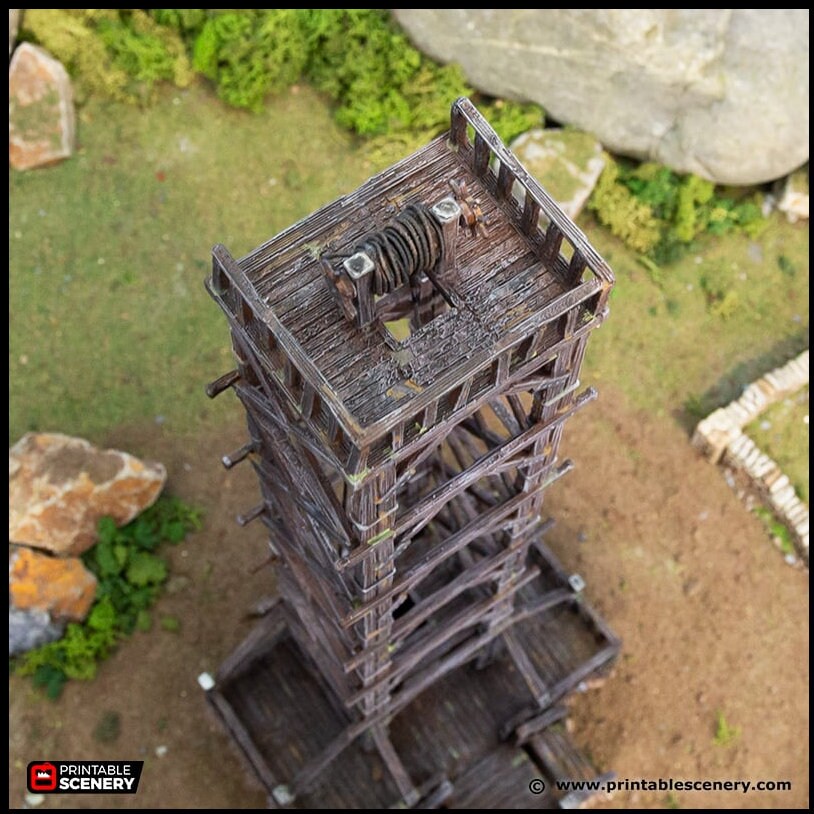 Quarry Elevator - King and Country, DnD, Pathfinder, 15mm, 28mm, 32mm, wargaming terrain, scatter scenery D&D medieval castle