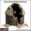 Ruined Small Round House - King and Country, DnD, Pathfinder, 15mm, 28mm, 32mm, wargaming terrain, scatter scenery D&D medieval