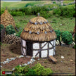Small Round House - King and Country, DnD, Pathfinder, 15mm, 28mm, 32mm, wargaming terrain, scatter scenery D&D medieval