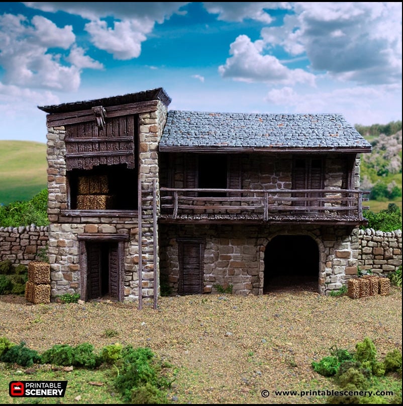 King Stables - King and Country, DnD, Pathfinder, 15mm, 28mm, 32mm, wargaming terrain, scatter scenery D&D medieval