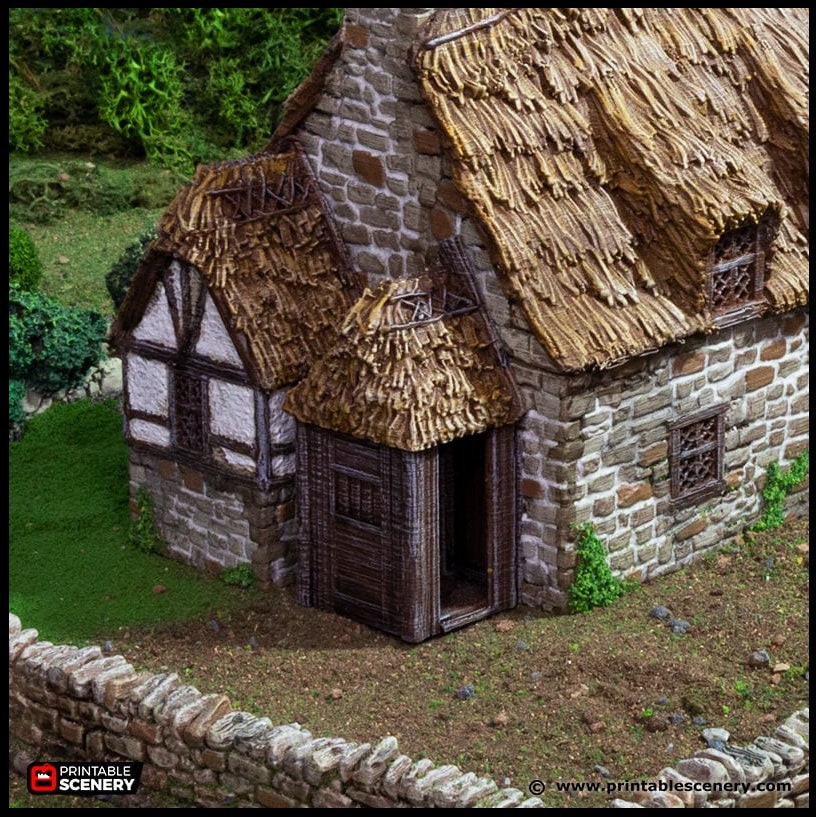 Country Manor - King and Country, dnd Medieval building, Village, Town, Wargaming Terrain, Scatter scenery, 28mm 32mm 15mm, House, home