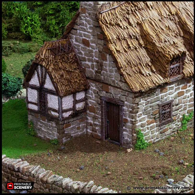 Country Manor - King and Country, dnd Medieval building, Village, Town, Wargaming Terrain, Scatter scenery, 28mm 32mm 15mm, House, home
