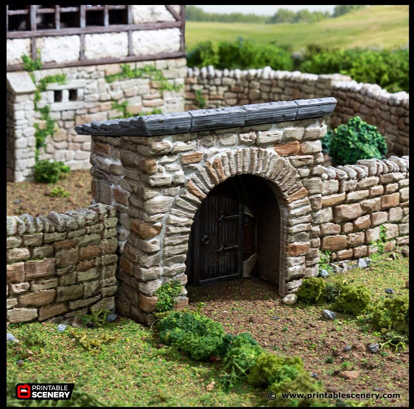 Farm Gate - King and Country, dnd Medieval building, Village, Town, Wargaming Terrain, Scatter scenery, House, Farming, Chicken, Walls Stone