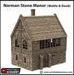 Wattle And Daub Stone Manor - King and Country, dnd Medieval building, Village, Town, Wargaming Terrain, Scatter scenery, House, Cottage