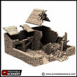 Ruined Farm Pig Pen - King and Country, dnd Medieval building, Village, Town, Wargaming Terrain, Scatter scenery, Farming, Diorama, Animals