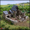 Ruined Farm Pig Pen - King and Country, dnd Medieval building, Village, Town, Wargaming Terrain, Scatter scenery, Farming, Diorama, Animals
