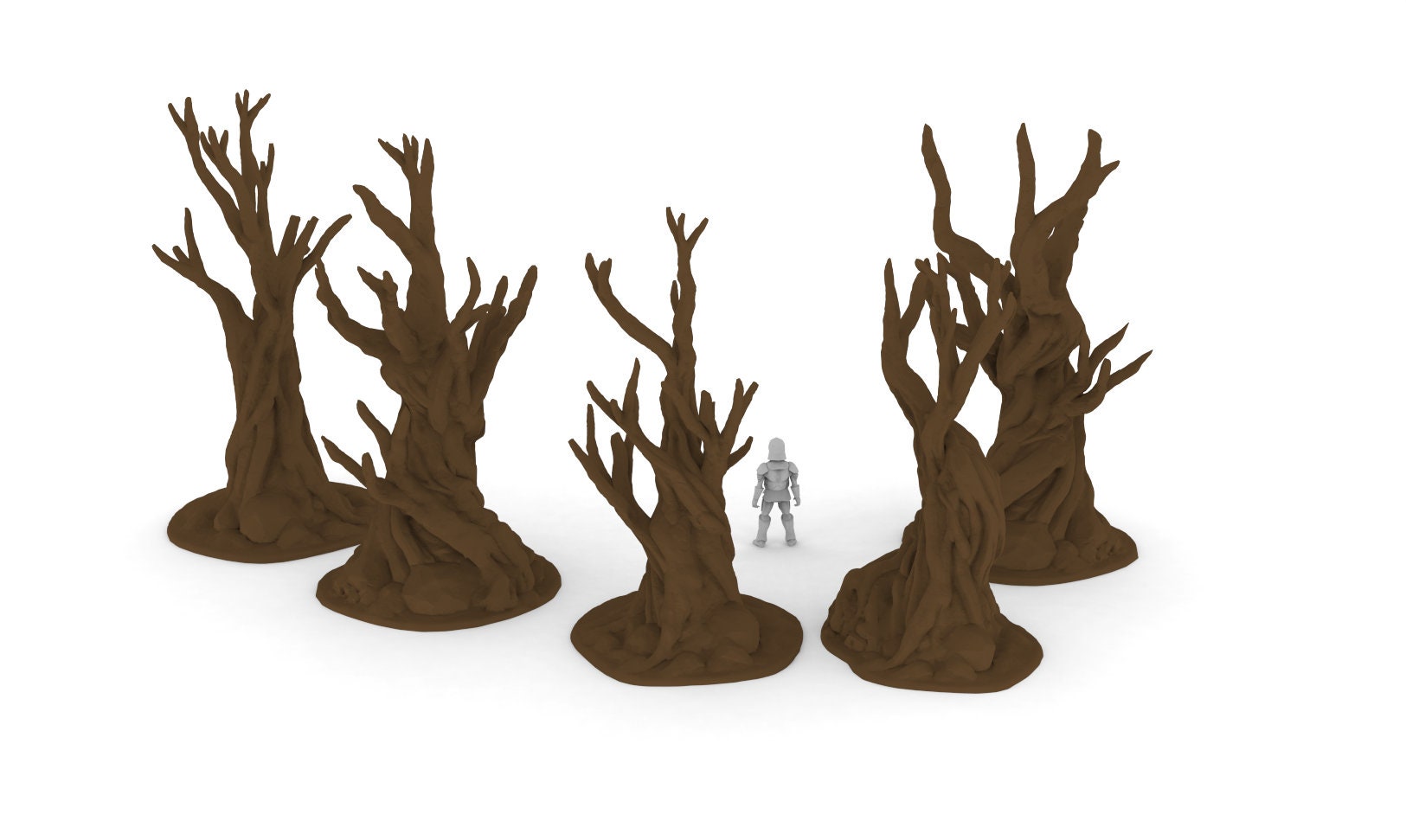 5 Winterdale Gnarly Trees Pack - Printable Scenery | dnd forest | Tree | Wargaming Terrain | Scatter scenery | Bundle | Fantasy | Medieval