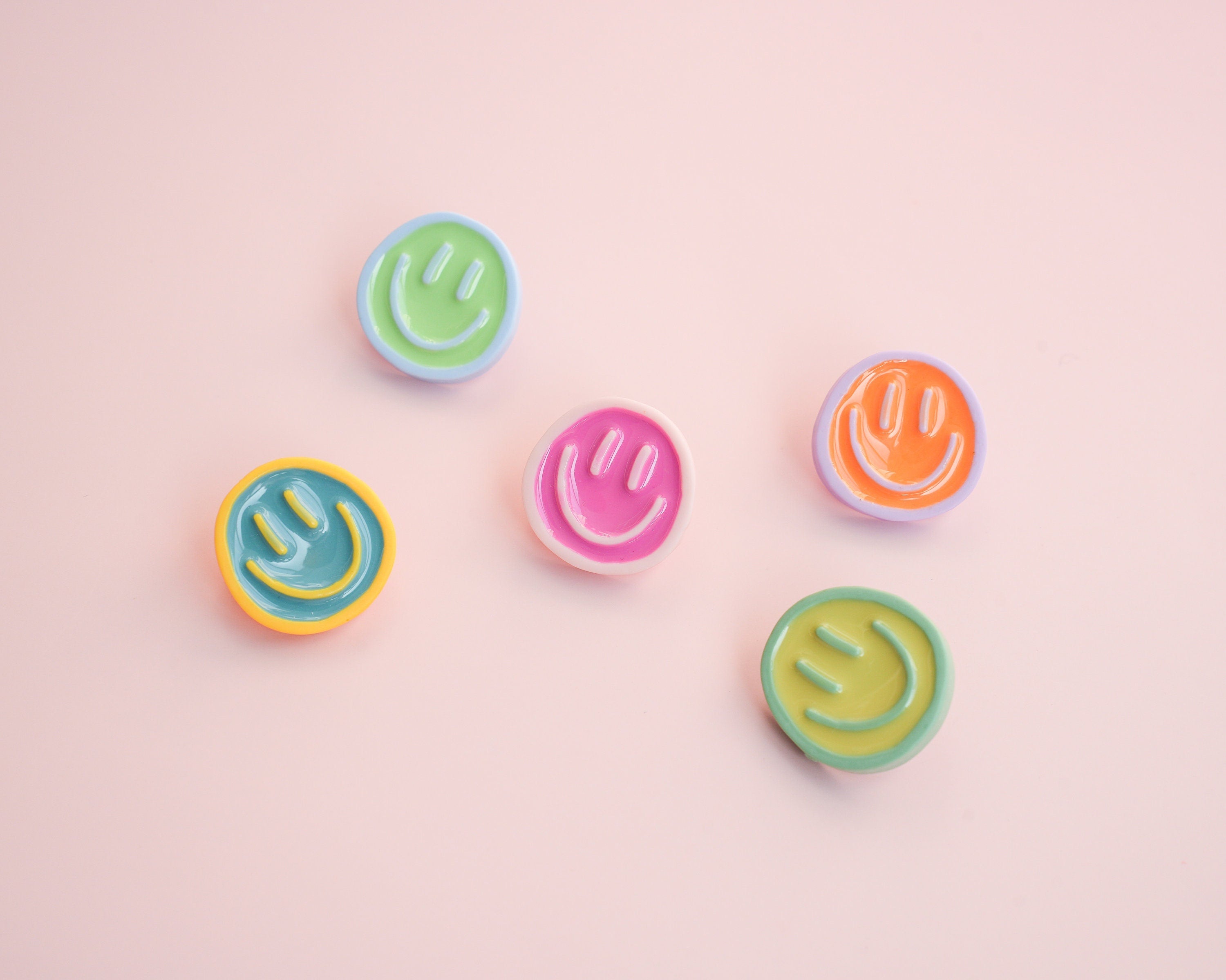 Pastel Smiley Face Pin