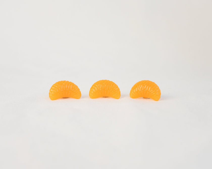 Juicy Mandarin Slice Brooch | Tangerine Pin