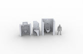 Bathroom Scatter Terrain - Novus Landing, EC3D, Infinity, Legion Sci-fi, Cyberpunk 2077, Wargaming Scenery, Washroom, Realism