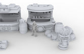 Black Market Scatter Terrain mini set - Novus Landing, Stalls, Marketplace, EC3D, Infinity, Legion Sci-fi, Cyberpunk 2077, Wargaming