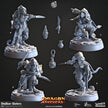 Stalker Sisters - Cast n Play Dragon Seekers | DnD Miniature | Dragonborn | Rogue, Ranger, Fighter, Assassin, Female, Ranged, Melee, Stealth