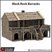 Black Rock Barracks - King and Country, DnD building | Pathfinder | Castle | Fort | Wargaming Terrain | Scatter scenery, Medieval, 28mm 32mm