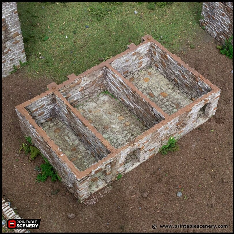 Black Rock Barracks - King and Country, DnD building | Pathfinder | Castle | Fort | Wargaming Terrain | Scatter scenery, Medieval, 28mm 32mm
