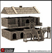 Black Rock Barracks - King and Country, DnD building | Pathfinder | Castle | Fort | Wargaming Terrain | Scatter scenery, Medieval, 28mm 32mm