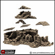 Ruined French Mausoleum - King and Country, dnd Medieval building, Graveyard, Crypt, Wargaming Terrain, Scatter scenery, 28mm 32mm 15mm
