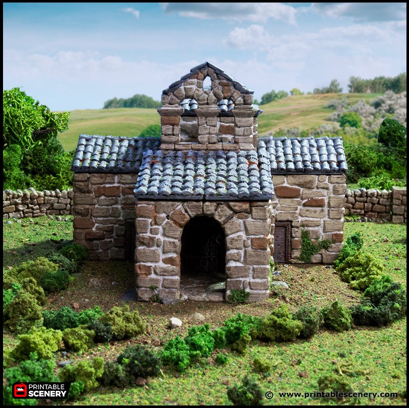 French Mausoleum - King and Country, dnd Medieval building, Graveyard, Crypt, Wargaming Terrain, Scatter scenery, 28mm 32mm 15mm