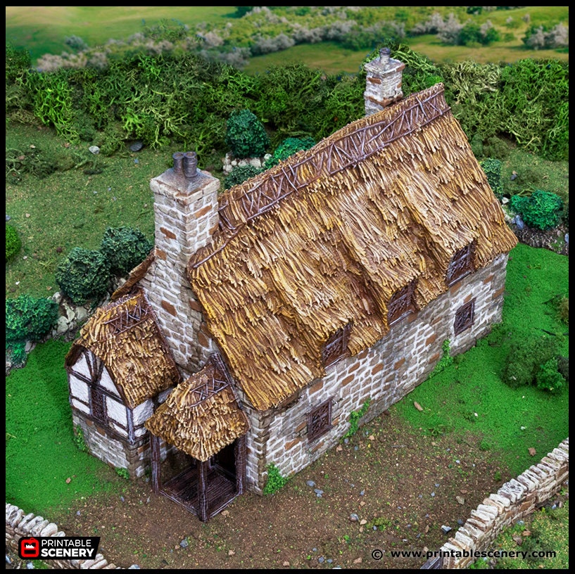 Country Manor - King and Country, dnd Medieval building, Village, Town, Wargaming Terrain, Scatter scenery, 28mm 32mm 15mm, House, home